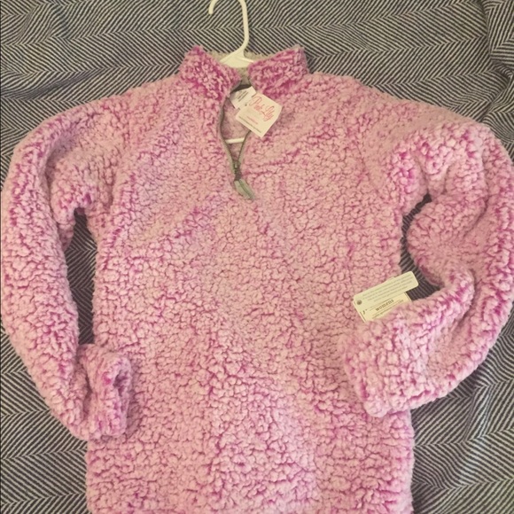 * SOLD * Iced fuschia Sherpa pullover - Picture 2 of 5